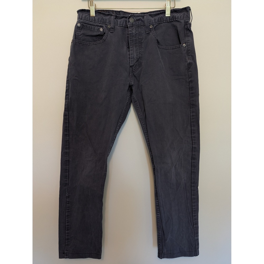 Levi's 512 Slim Taper Twill Pants Washed Gray Mens W32 L32 ALTERED (fits 32x26)
